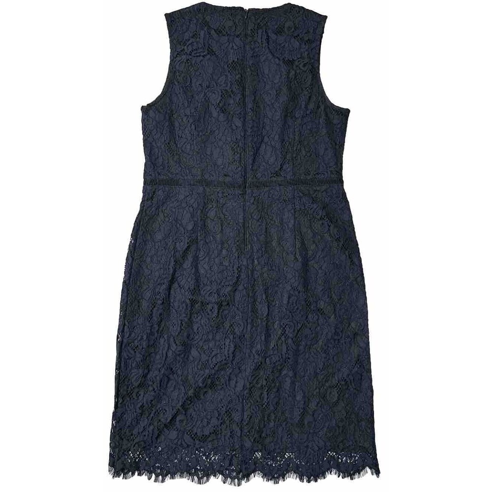 Banana Republic Dress Womens  6P 6 Petite Navy Blue Lace Floral Sheath NWT